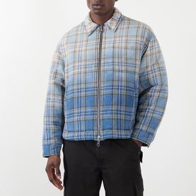 Flannel Plaid Zip Overshirt