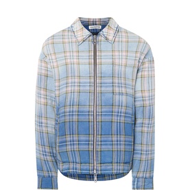 Flannel Plaid Zip Overshirt