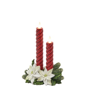 LED Candles with Wreath