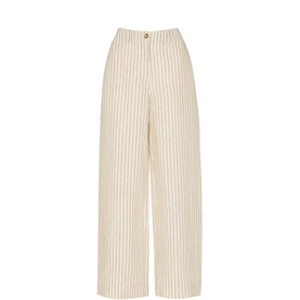 Stripe Wide Leg Trousers