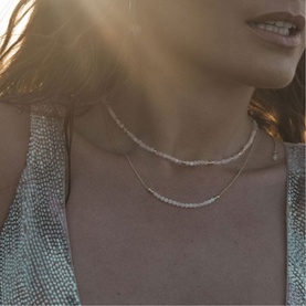 Bali Moonstone Beaded Necklace