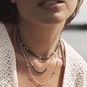 Bali Malachite Beaded Necklace
