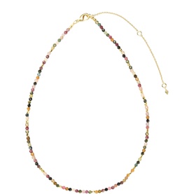 Bali Watermelon Tourmaline Beaded Necklace