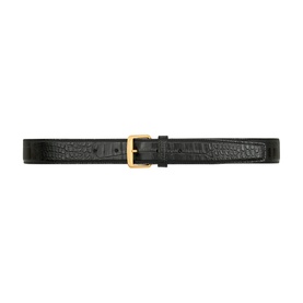 New Line Buckle Croc-Embossed Leather Belt
