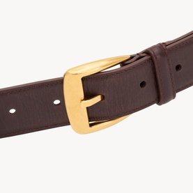 Trapeze Buckle Leather Belt