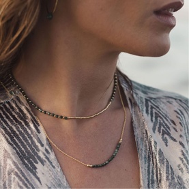 Malachite Ibiza Beaded Necklace
