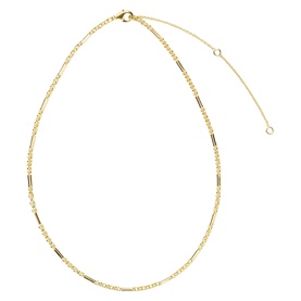 Juvi Koh Tao Chain Necklace in gold with alternating open chain links and lobster clasp fastening