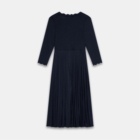 Scallop Pleated Dress