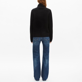 Button Turtleneck Sweater