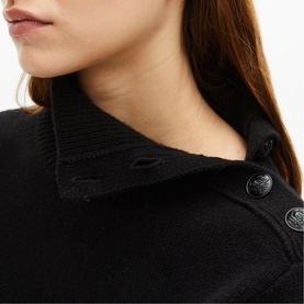 Button Turtleneck Sweater