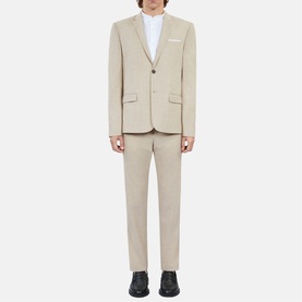 Single-Breasted Wool Suit Jacket
