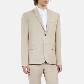 Single-Breasted Wool Suit Jacket