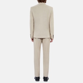 Single-Breasted Wool Suit Jacket