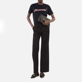 Straight Leg Wool Trousers