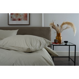200 Thread Count Cotton Percale Duvet Set Taupe