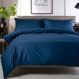 400 Thread Count Sateen Duvet Set Navy