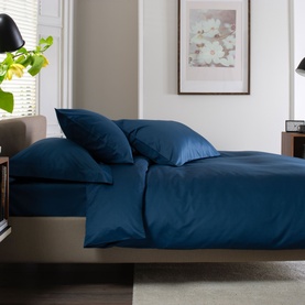 400 Thread Count Sateen Duvet Set Navy