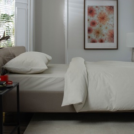 400 Thread Count Sateen Fitted Sheet Natural