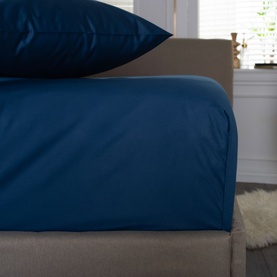 400 Thread Count Sateen Fitted Sheet Navy
