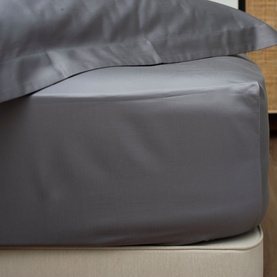 200 Thread Count 100% Cotton Fitted Sheet Charcoal