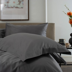 200 Thread Count 100% Cotton Oxford Pillowcase Charcoal