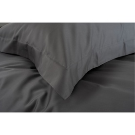 400 Thread Count Sateen Oxford Pillowcase Dark grey