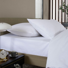 400 Thread Count Sateen Housewife Pillowcase Pair White