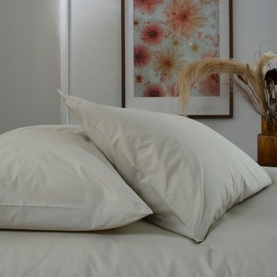400 Thread Count Sateen Housewife Pillowcase Pair Natural