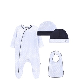 Pyjamas, Bib & Hat Three-Piece Set