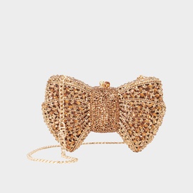 Enchant Diamant&eacute;-Embellished Bow Clutch