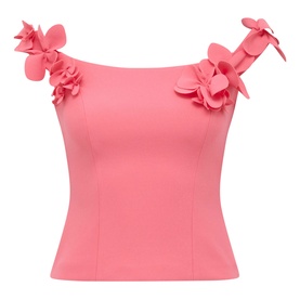 Faye Floral Applique Bardot Top