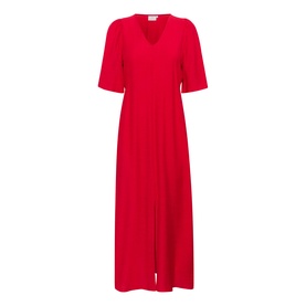 Teri Front Slit Flared Dress