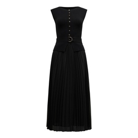 Lelani Petite Pleated Flared Dress