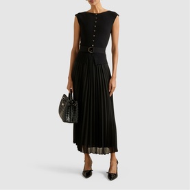 Lelani Petite Pleated Flared Dress