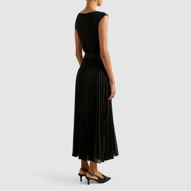 Lelani Petite Pleated Flared Dress