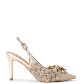 Petalo Embellished Slingback Courts