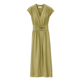 Dove Belted Flared Dress