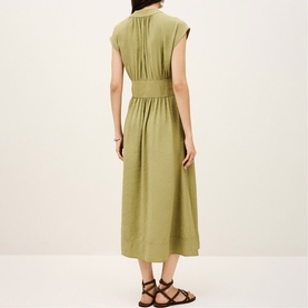 Dove Belted Flared Dress