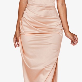 Adrienne Satin Strapless Corset Gown