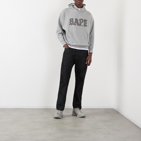 Rhinestone Embellished Logo Hoodie