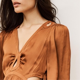 Clyma Cut-Out Flared Dress