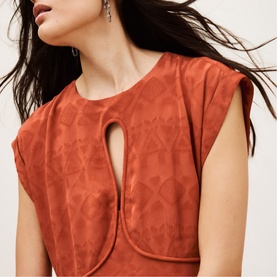 Inaia Printed Asymmetric Dress