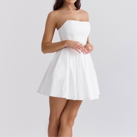 Emmanuela Pleated Mini Dress