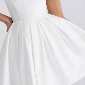 Emmanuela Pleated Mini Dress