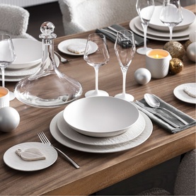 Manufacture Rock Blanc Bowl Flat 24cm