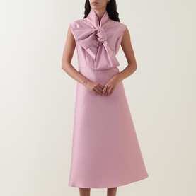 Lauren Bow-Detail Dress