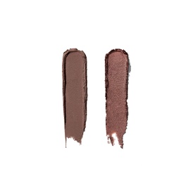 Bobbi Brown Dual-Ended Long-Wear Cream Shadow Stick swatches in Pyrite and Muted Taupe, showing shimmer and matte finishes