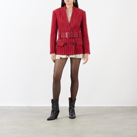 Fyma Double-Breasted Striped Blazer
