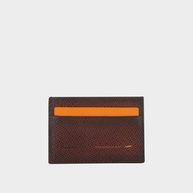 Logo Pebbled Leather Cardholder