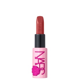 NARS Explicit Lipstick in Scandal, 3.8g, matte bullet in warm rose-brown with pink floral embossed case